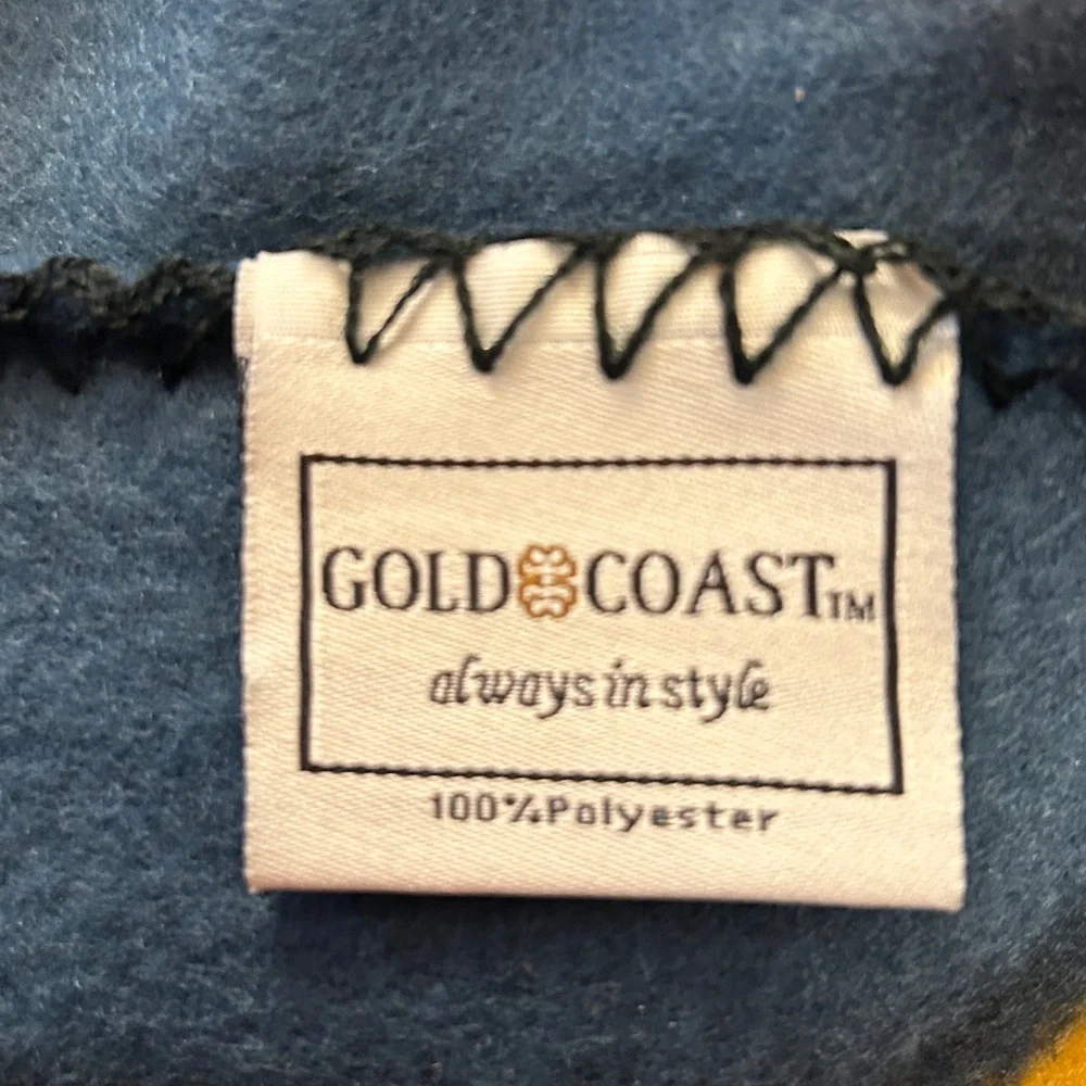Gold Coast Snowman Fleece Throw Blanket Christmas lap warmth cozy Sz 52” x 62”